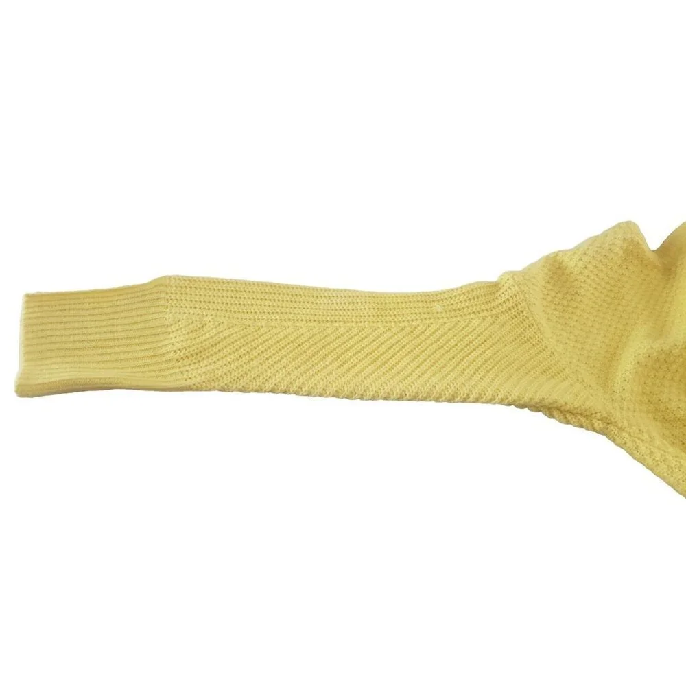 WORKSHOP REPUBLIC CLOTHING KNIT  YELLOW  SPLIT LONG SLEEVE SWEATER SIZE LARGE - Picture 6 of 7